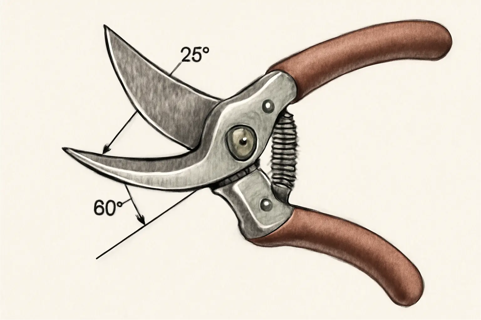 2. Recommended Sharpening Angles for Pruning Shears