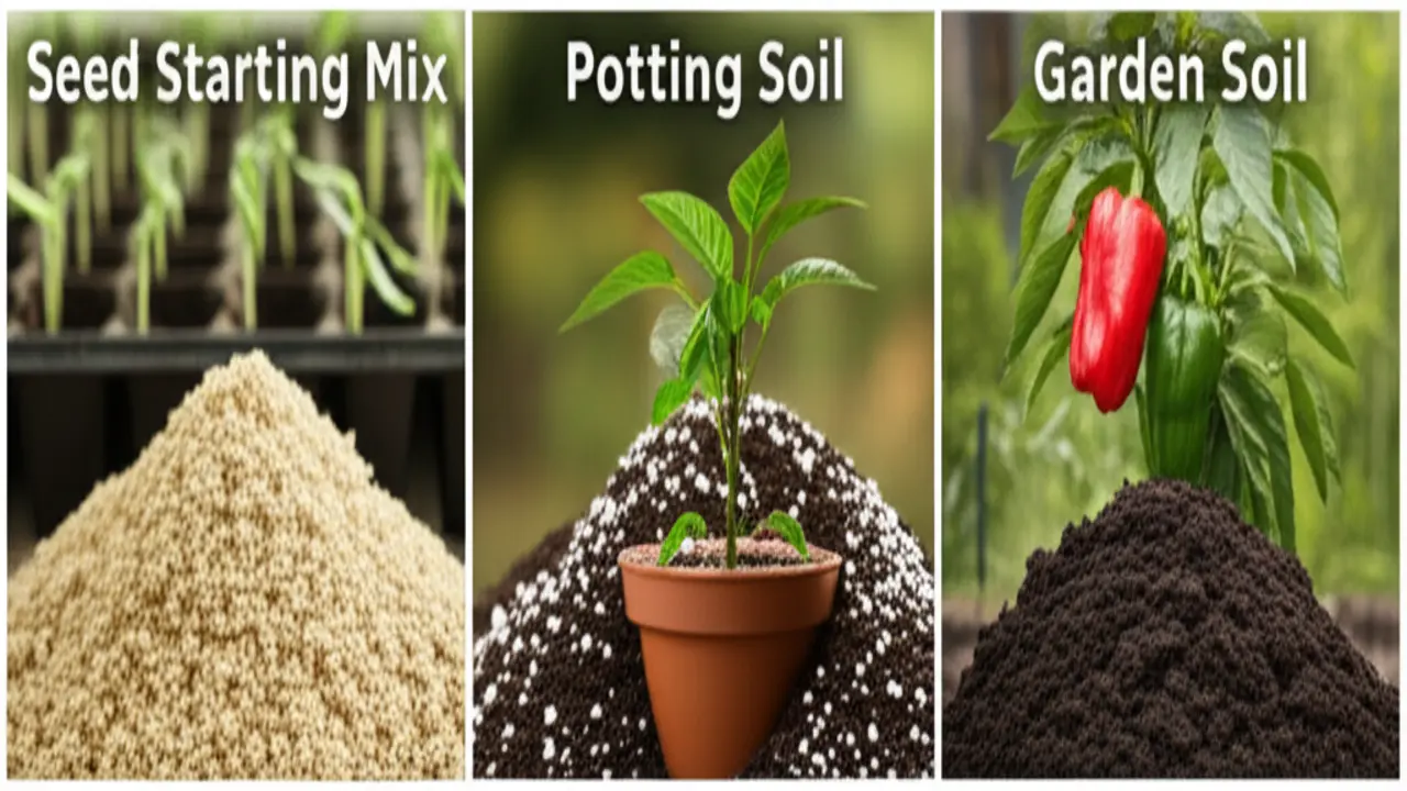4. Seed Starting Mix vs. Potting Soil vs. Garden Soil for Peppers