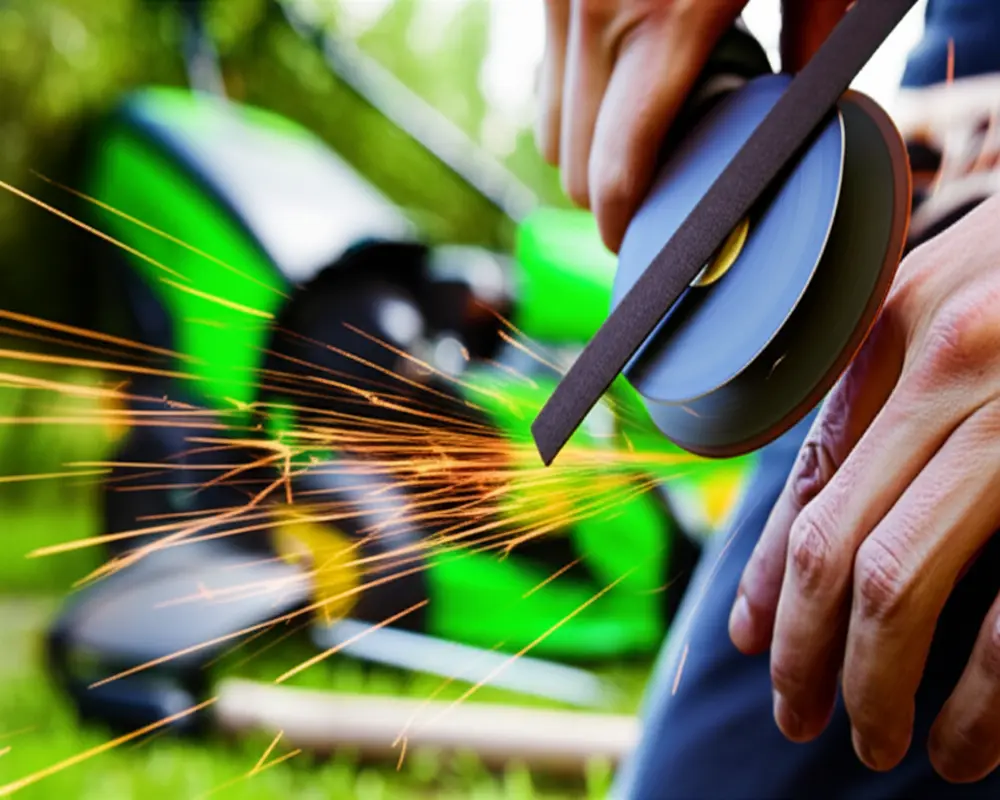 Sharpening a lawn mower blade for optimal cut