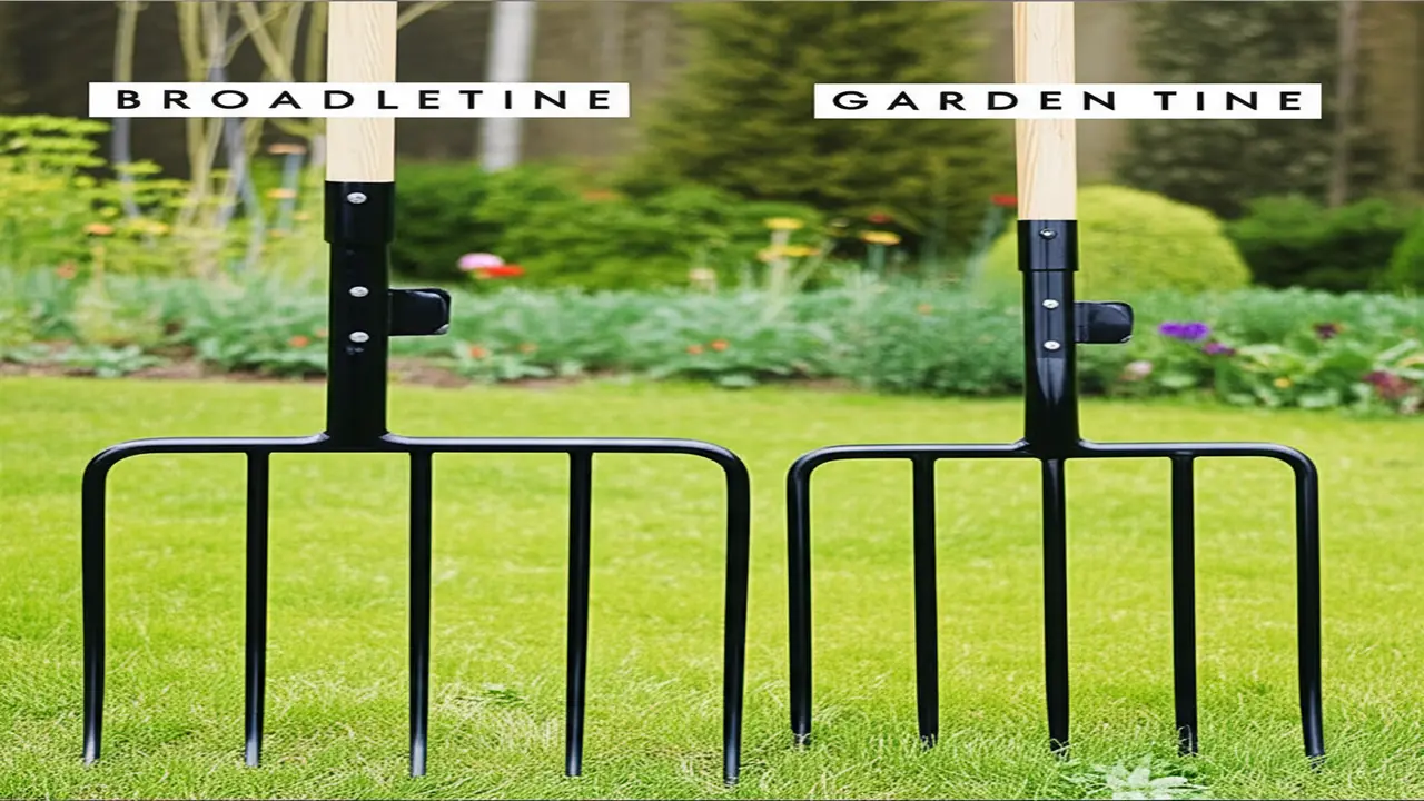 Detailed comparison of a broadfork and garden fork showing design features and benefits