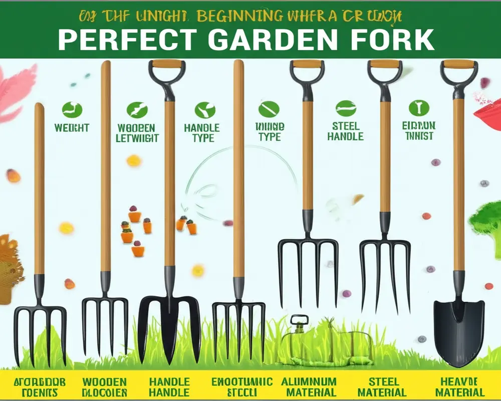 Selecting the perfect garden fork based on weight, handle type, and material for beginners