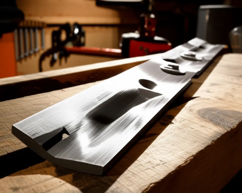 Clean and sharpened lawn mower blade ready for reinstallation