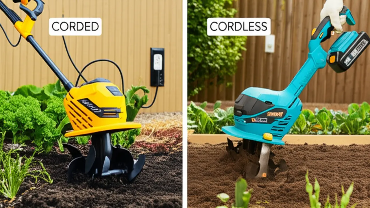 Comparison between corded and cordless electric hand cultivators