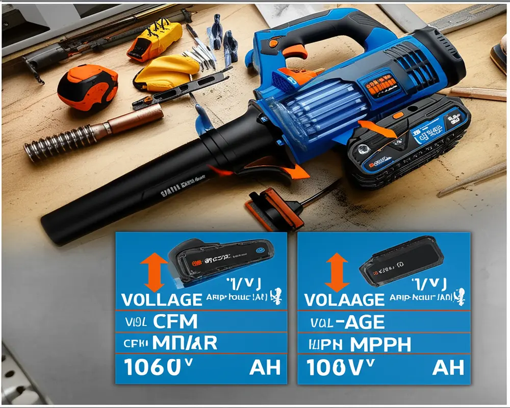 Cordless blower battery voltage and Ah explained for performance