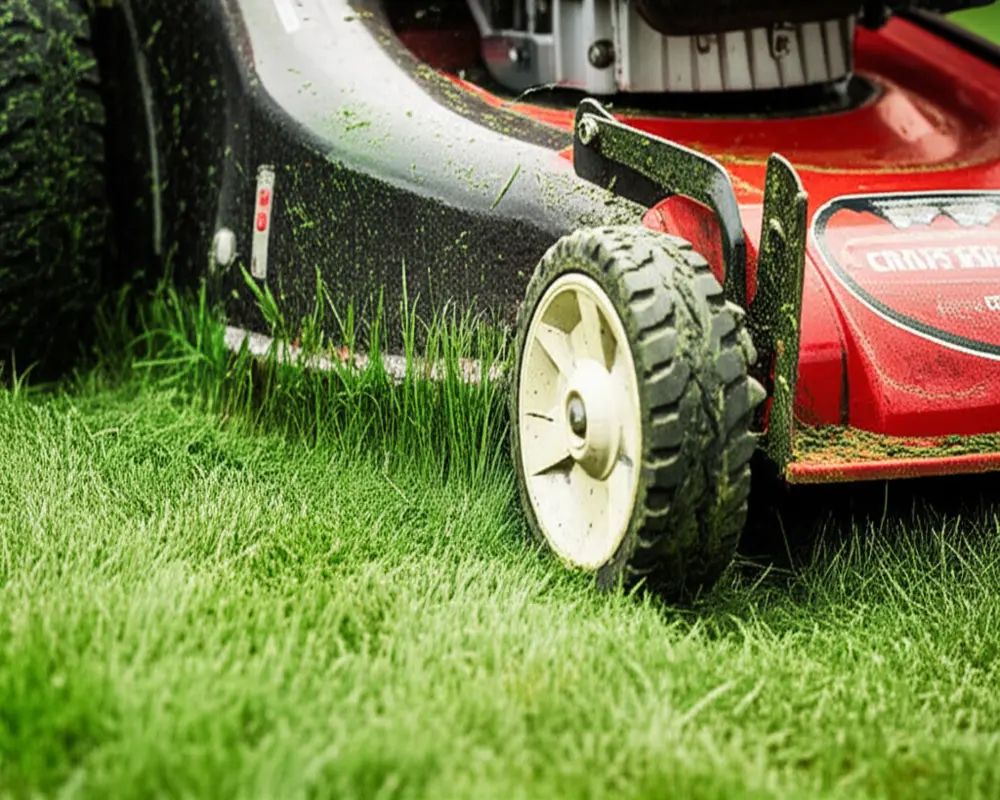 Close-up of Craftsman lawn mower cutting blades ensuring high-quality trim