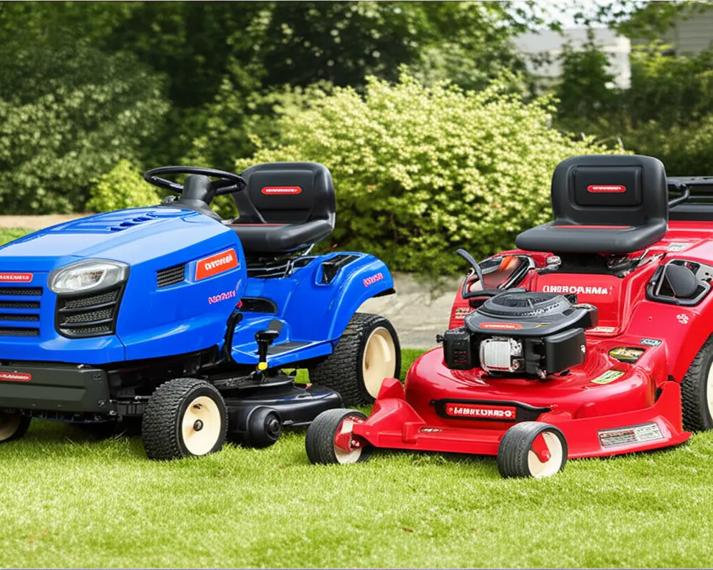 Selection of Craftsman lawn mower models including walk-behind and riding options