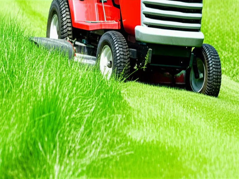 A person meticulously sharpening a lawnmower blade with a file, highlighting the importance of blade maintenance.