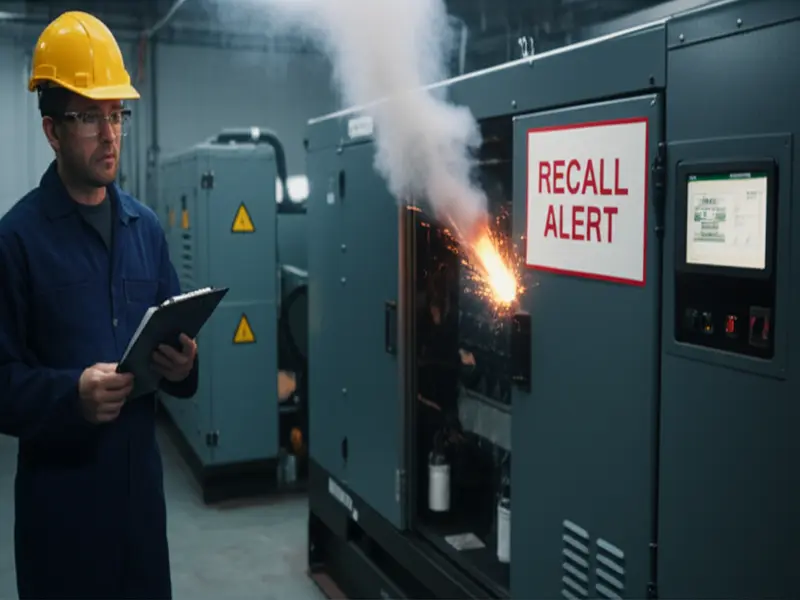Emergency generator recall alerts graphic