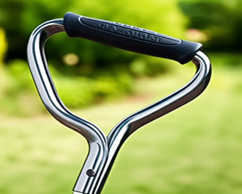 Ergonomic garden fork with D-handle for strain reduction