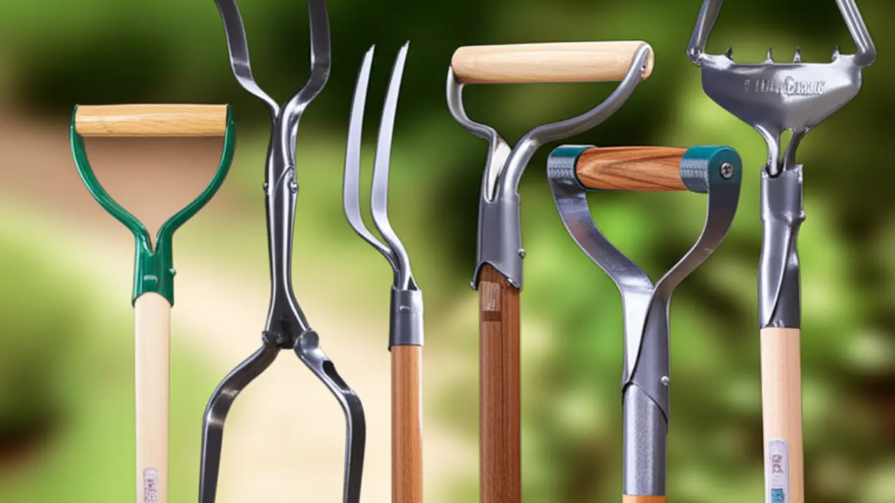 Ergonomic Garden Fork Varieties Various types of ergonomic garden forks with different handle designs and materials