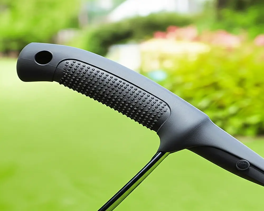 Ergonomic handle grip on garden fork to enhance comfort and reduce hand fatigue
