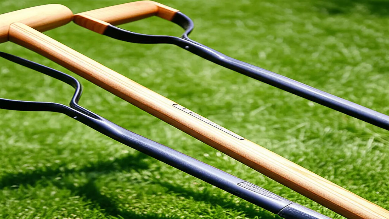 Different types of garden fork handles including D-handle