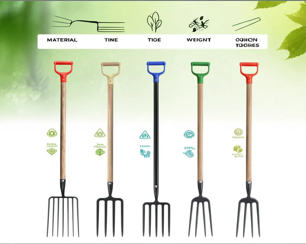 Comparison chart of top professional garden forks with features and specs Comparison chart of top professional garden forks with features and specs