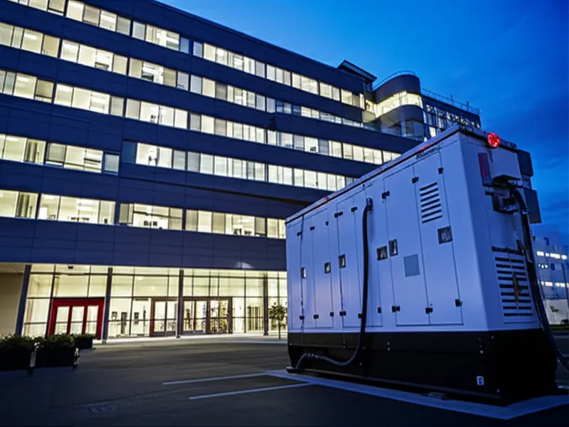 Diagram illustrating the critical components of a hospital's emergency power system, highlighting the role of emergency generators. Diagram illustrating the critical components of a hospital's emergency power system, highlighting the role of emergency generators.
