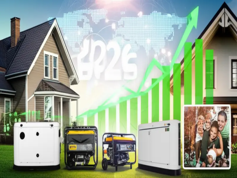 Modern home with a discreetly installed generator
