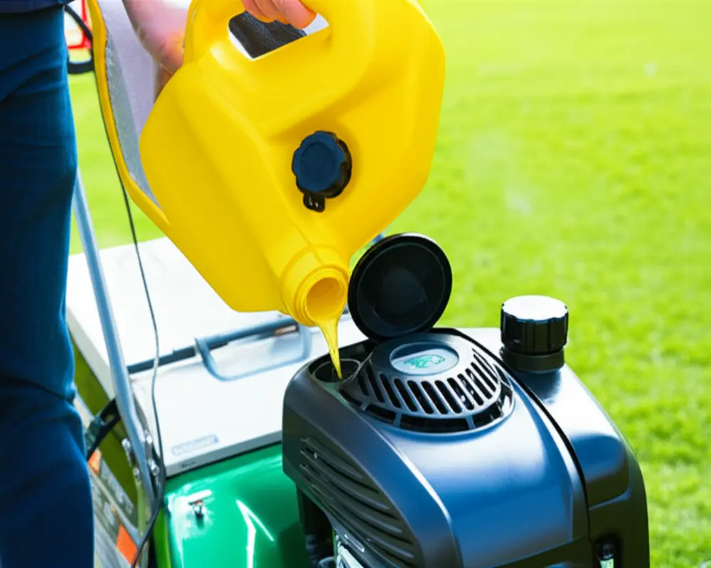 Check lawn mower fuel tank to ensure it has fresh gasoline