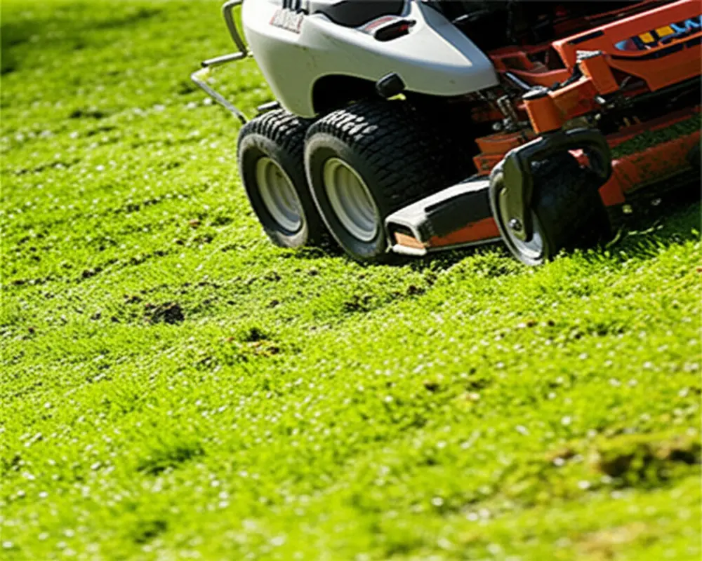 All-Wheel Drive lawn mower tackling steep hills for stable mowing