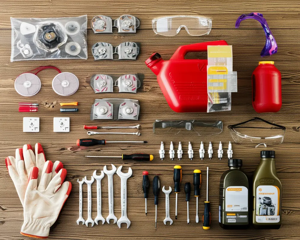 Essential lawn mower tools and materials