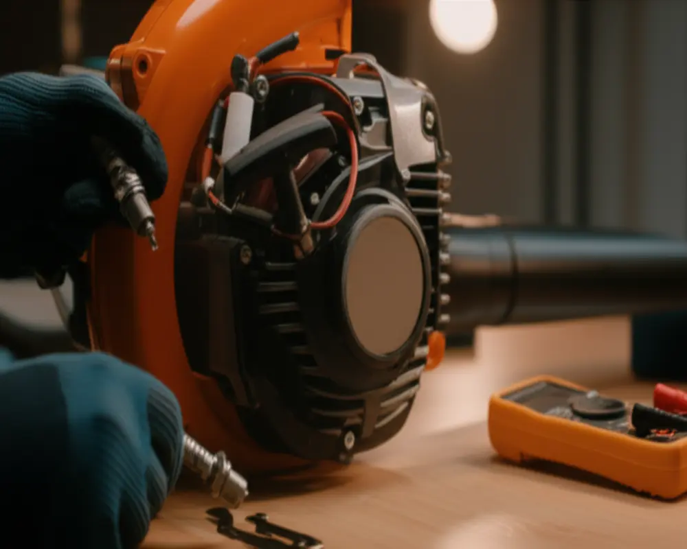 Leaf blower ignition system testing