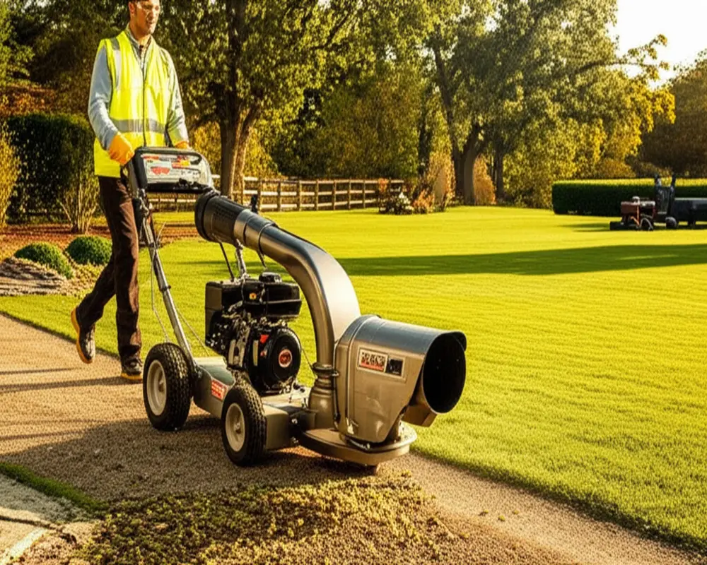 Walk-behind leaf blower ideal for acre-scale properties