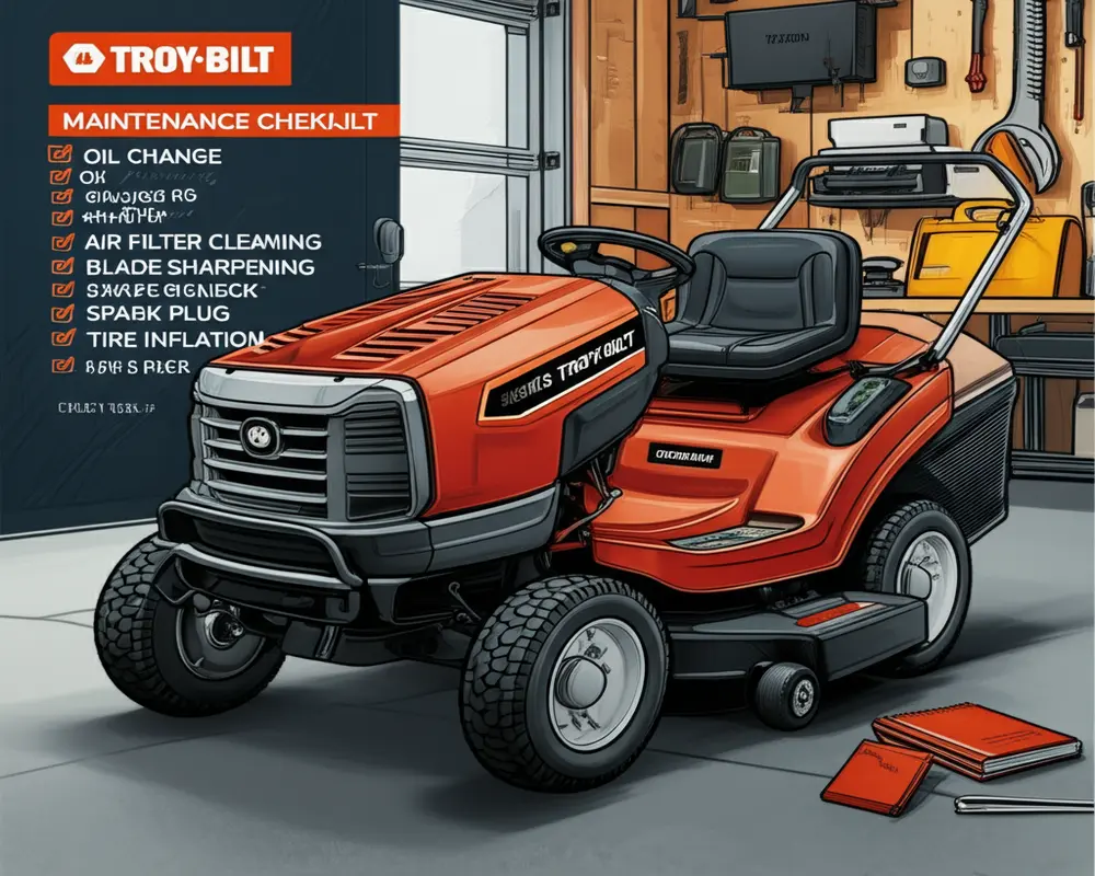 Troy-Bilt lawn mower maintenance schedule and tips