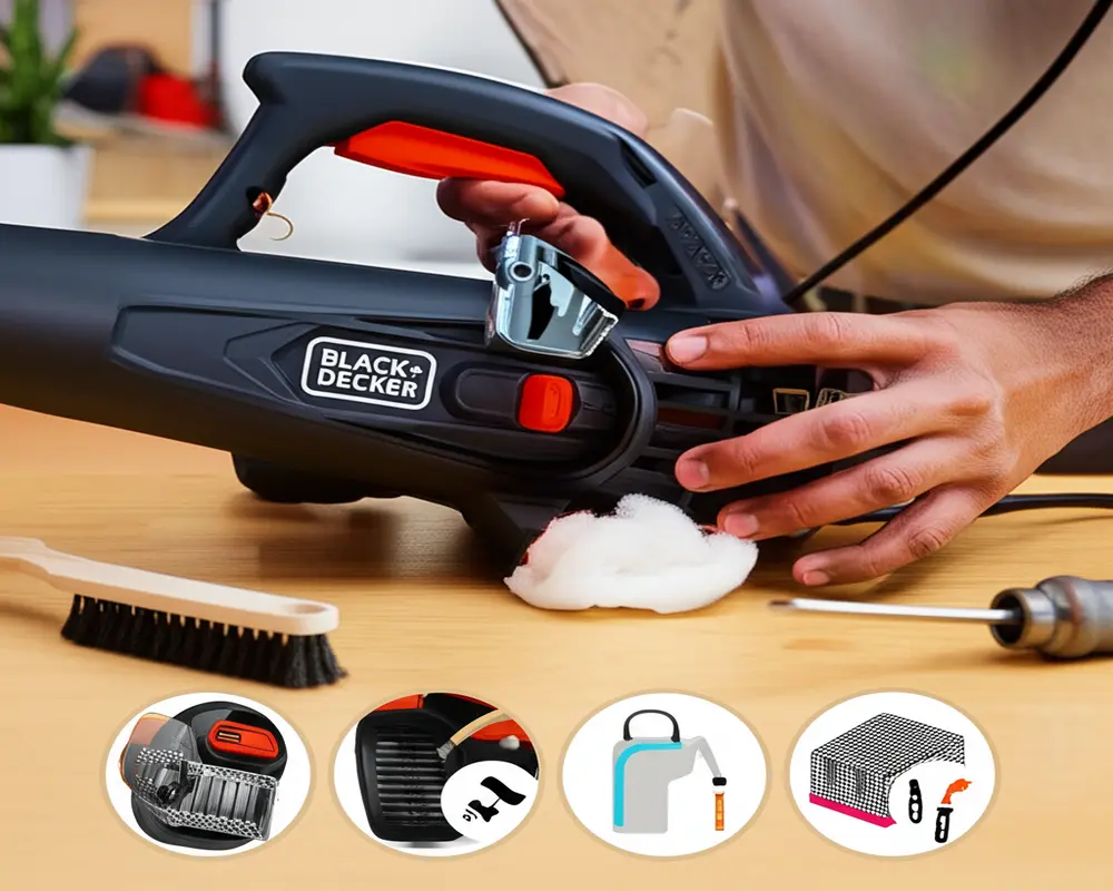 Tools and steps for maintaining Black+Decker leaf blower