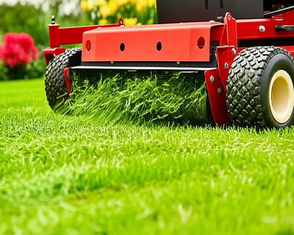 Mulching kit attachment improving lawn health on mower