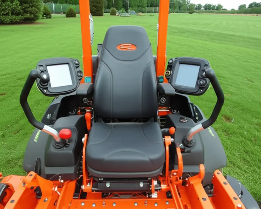 Operator Comfort in Commercial Lawn Mower Operator comfort features in commercial lawn mower including suspension seat, intuitive controls, and vibration isolation