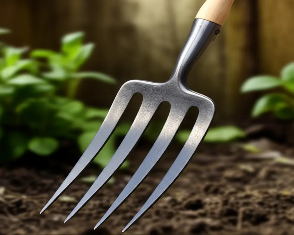 High-quality forged steel professional garden fork with ash handles High-quality forged steel professional garden fork with ash handles