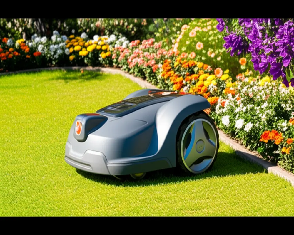 Robotic lawn mower operating autonomously