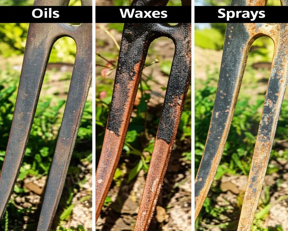 Rust Prevention Methods Comparison Comparison of oils, waxes, and sprays for garden fork rust prevention