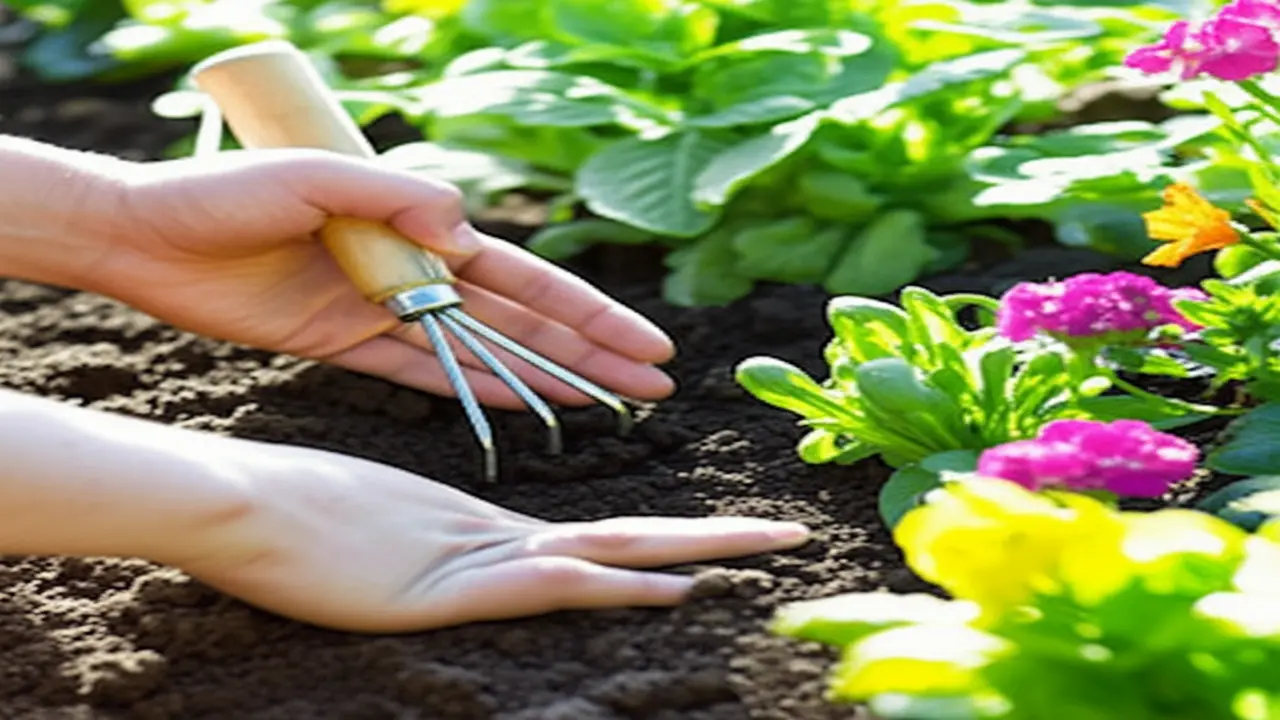 Seasonal soil care integrating hand cultivation Seasonal garden soil care with hand cultivation for sustained soil health