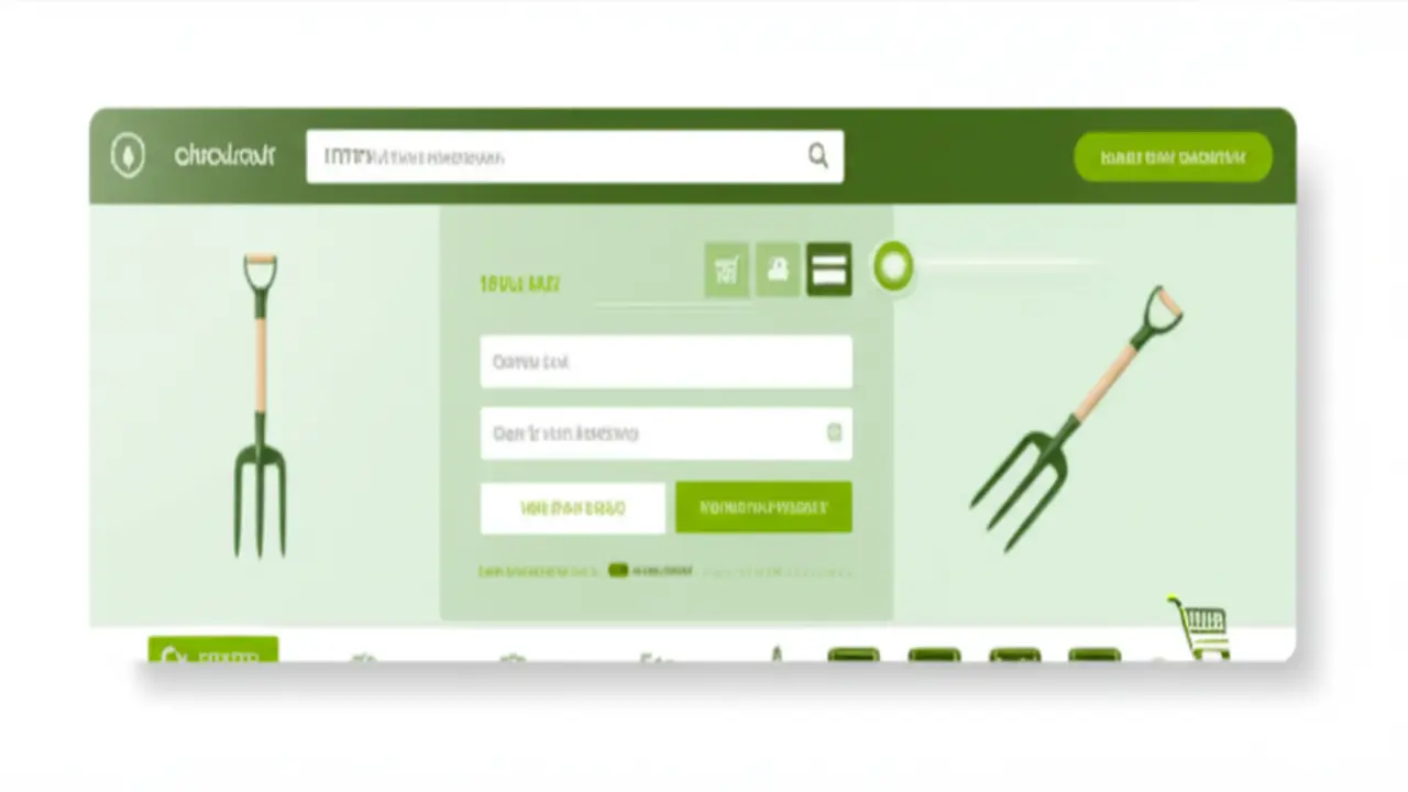Secure online checkout process for buying garden fork online