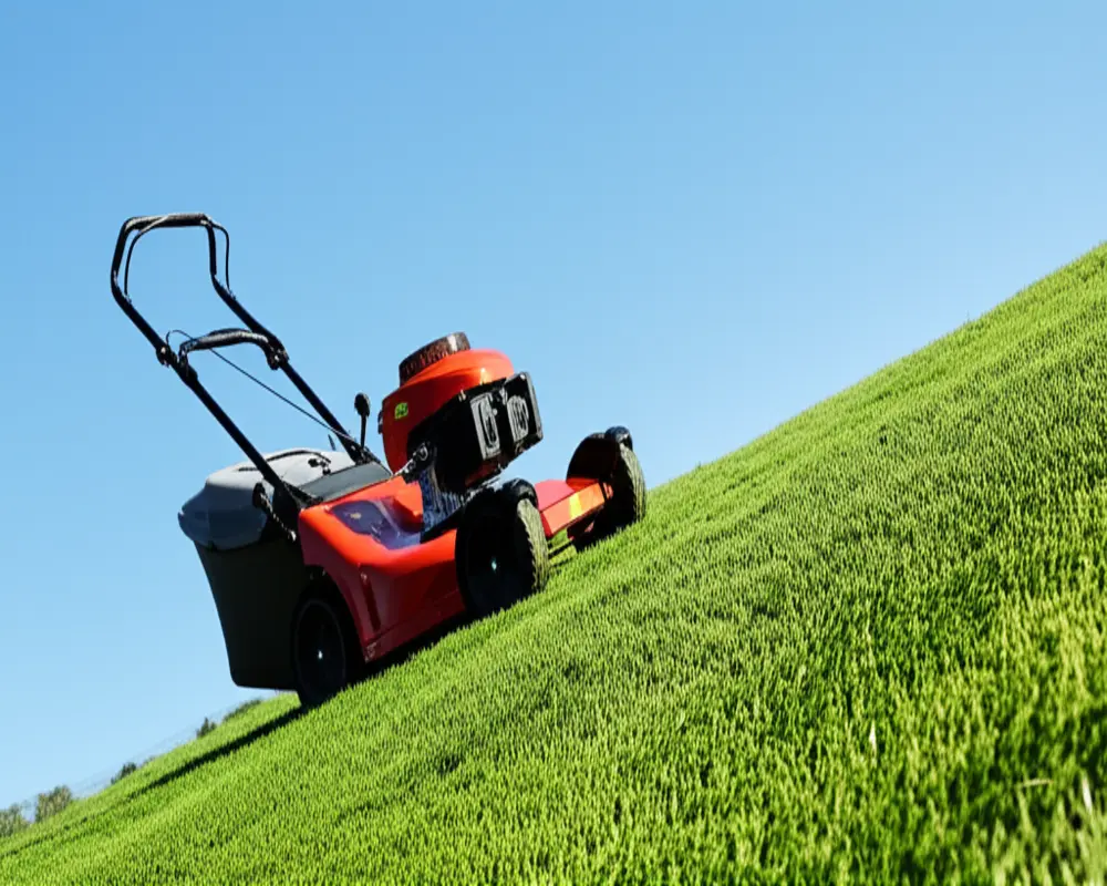 Self Propelled Mower on Hilly Terrain