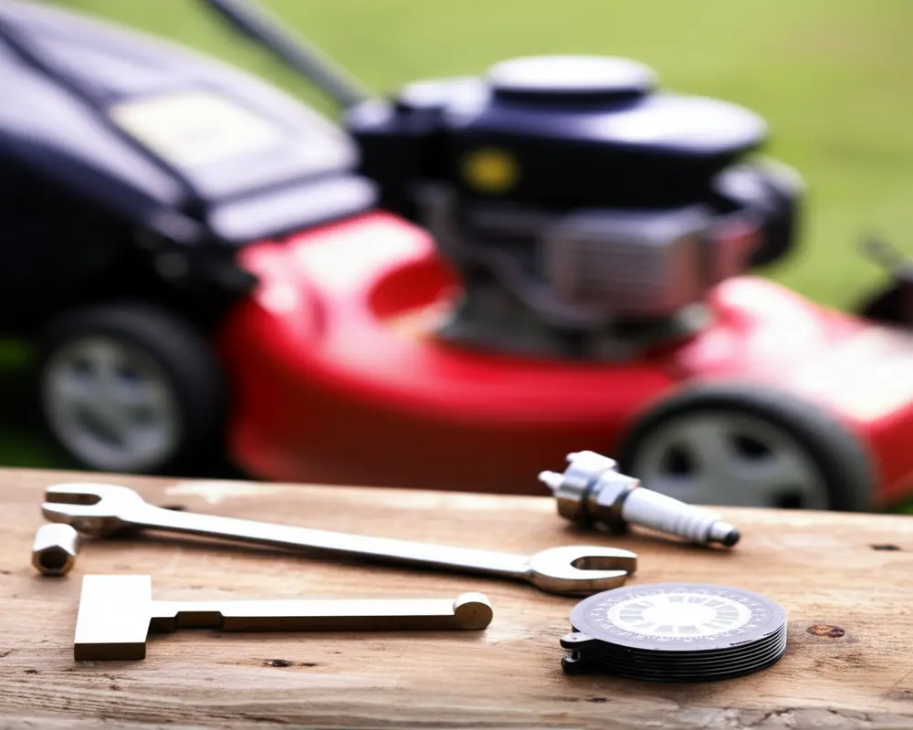Spark plug replacement tools Tools needed for lawn mower spark plug replacement including wrench and gap gauge