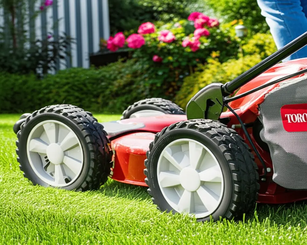 Toro Personal Pace Self-Propel System Toro lawn mower featuring Personal Pace self-propel system for effortless mowing