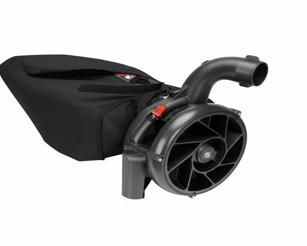 Leaf blower vacuum kit attachment with bag and impeller