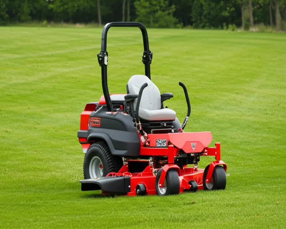Zero turn mower equipped with ROPS safety feature